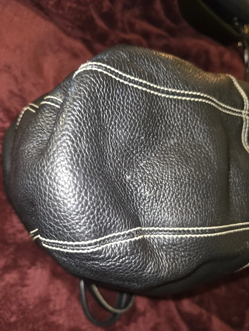 Mauritzio Taiuti Large Pebbled Leather Hobo. Made In Italy.